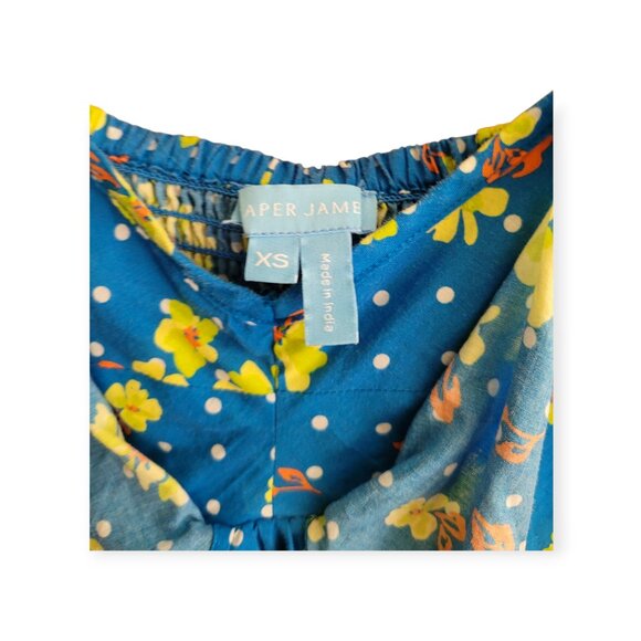 Draper James Blue Mini Dress XS - Polka Dot Floral Style - Picture 9 of 16